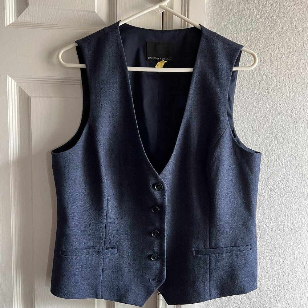 Banana Republic Vest Navy Blue Size 12